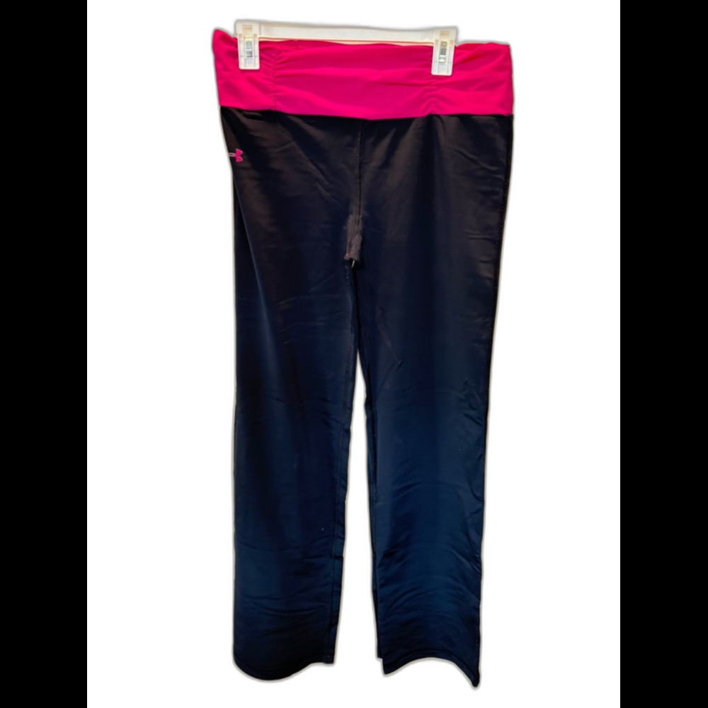 Under Armour Black Pants with Hot Pink Waistband XL
